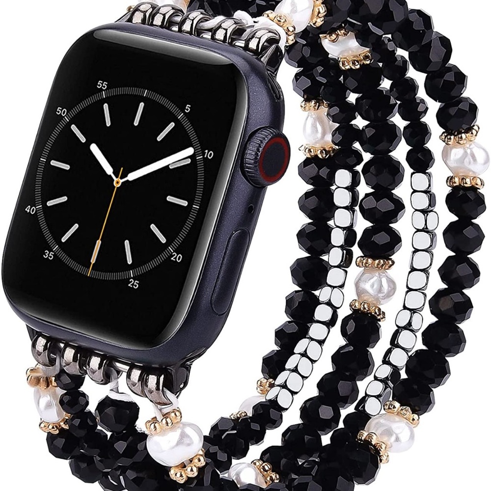 V-MORO BEADED WATCH BAND FOR APPLE WATCH SZ M/L